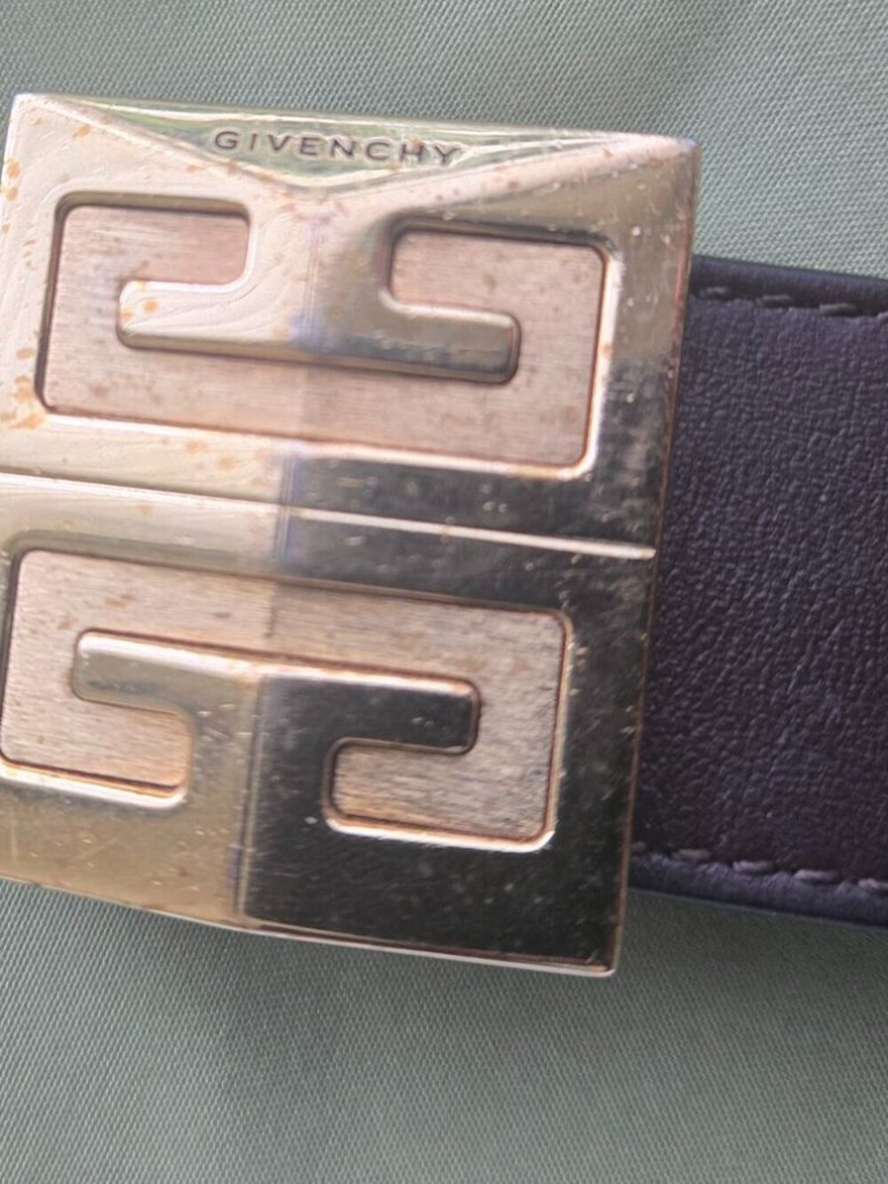 Givenchy 4G Buckle Belt Black Leather + Magnetic Card Holder Set